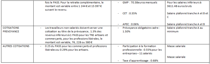 comparaison TNS et assimilés salariés